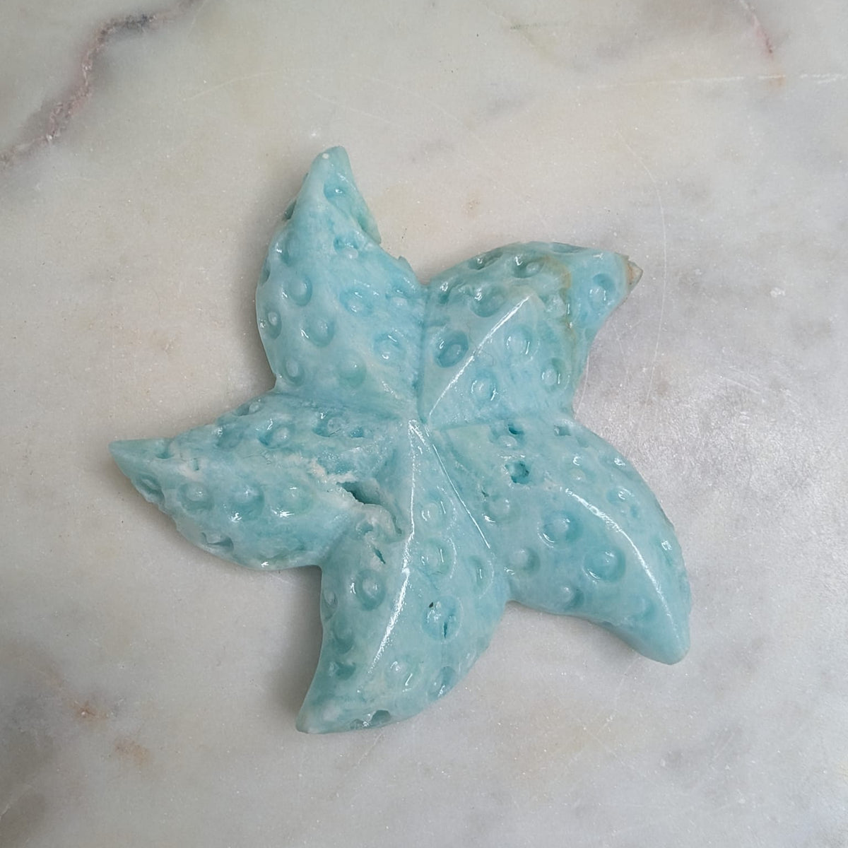 Blue Aragonite Starfish