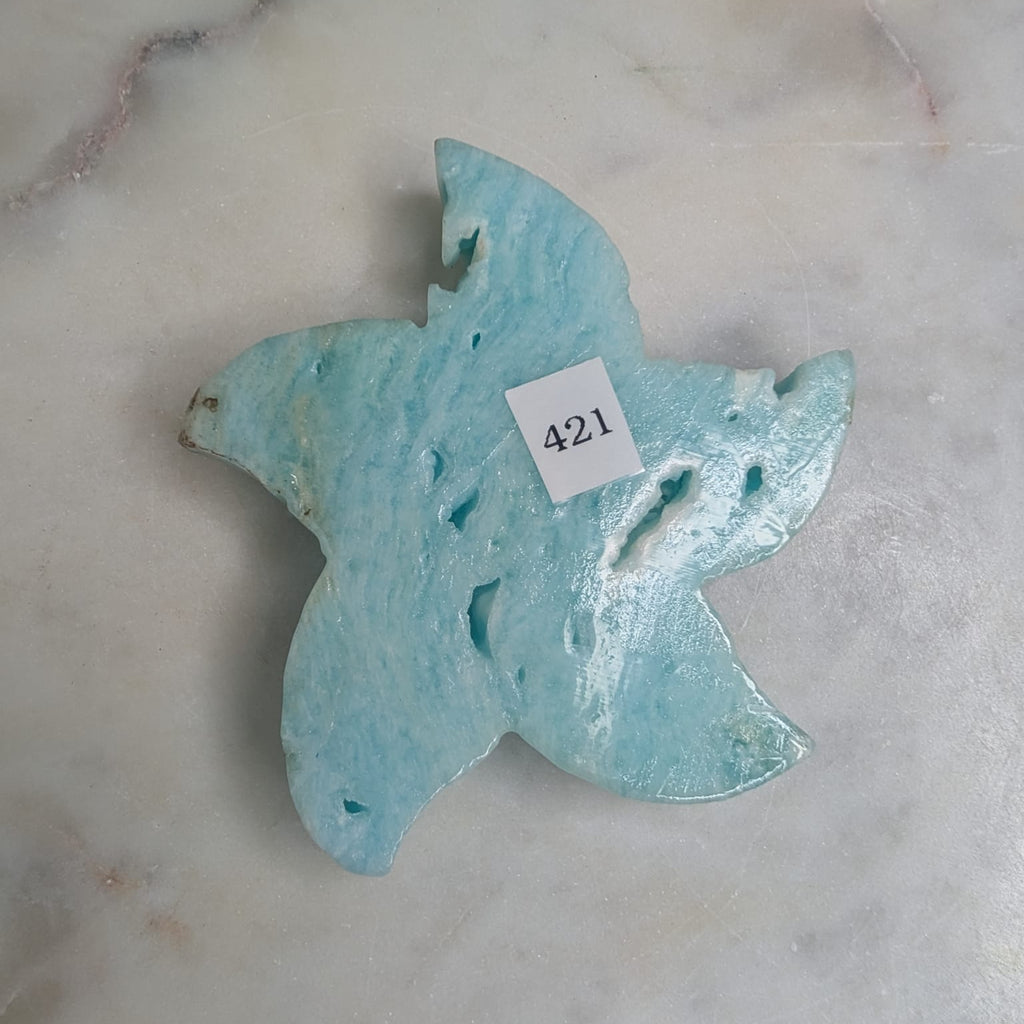 Blue Aragonite Starfish