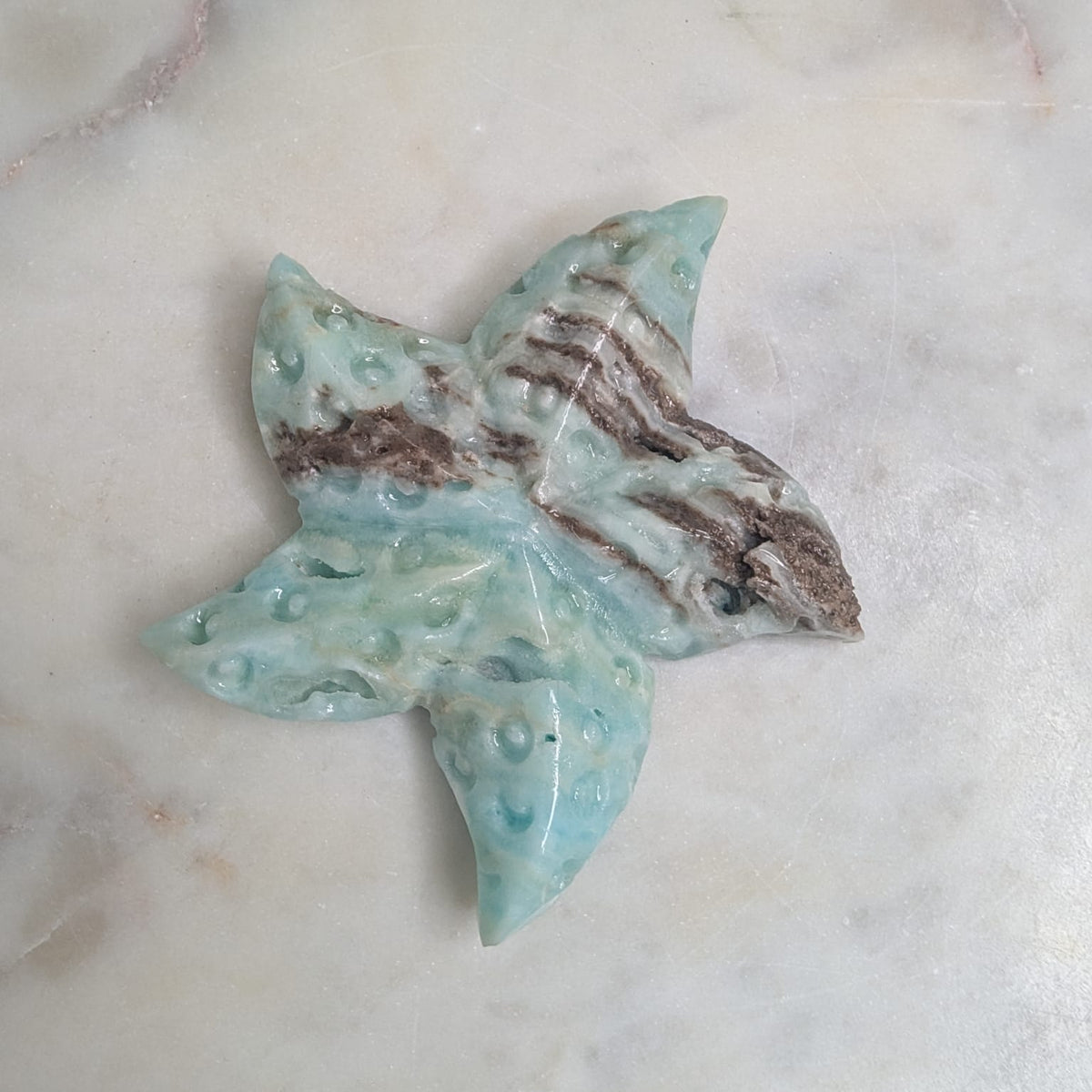 Blue Aragonite Starfish
