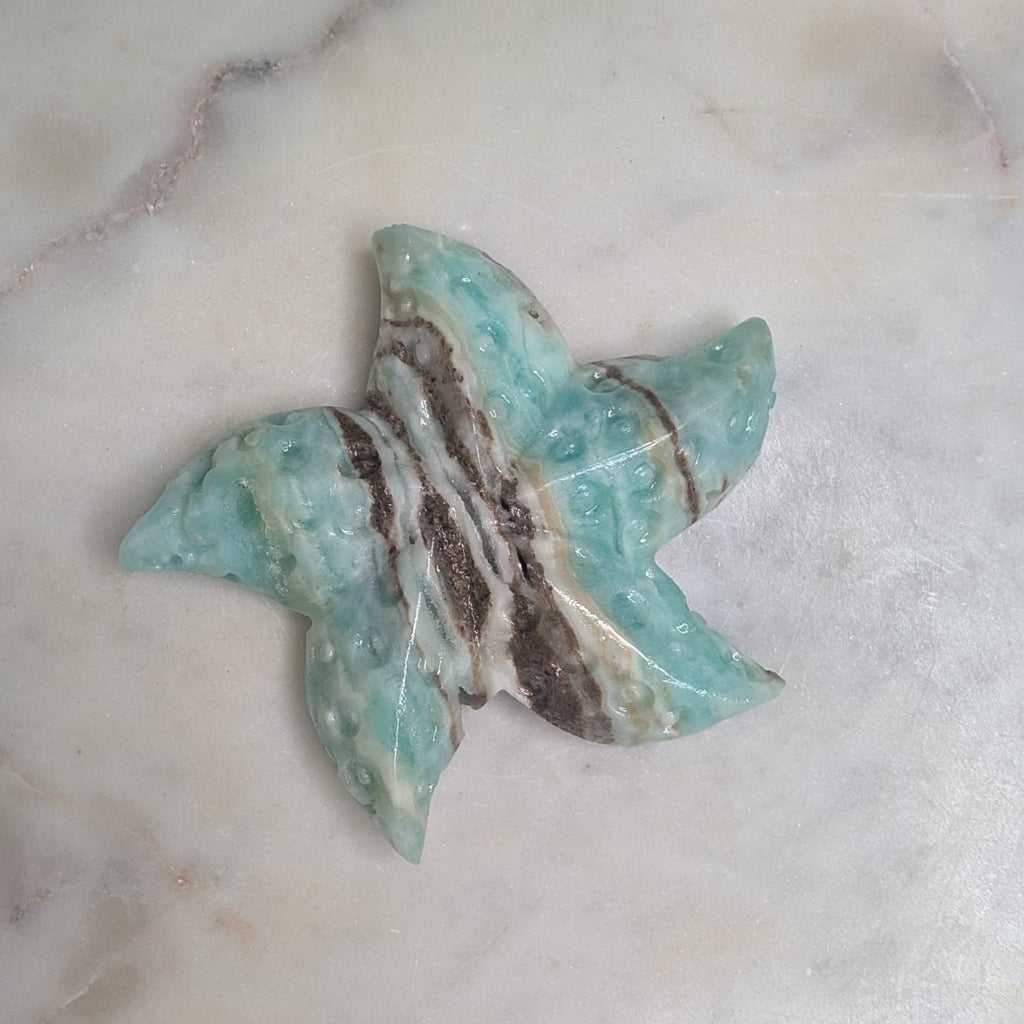 Blue Aragonite Starfish