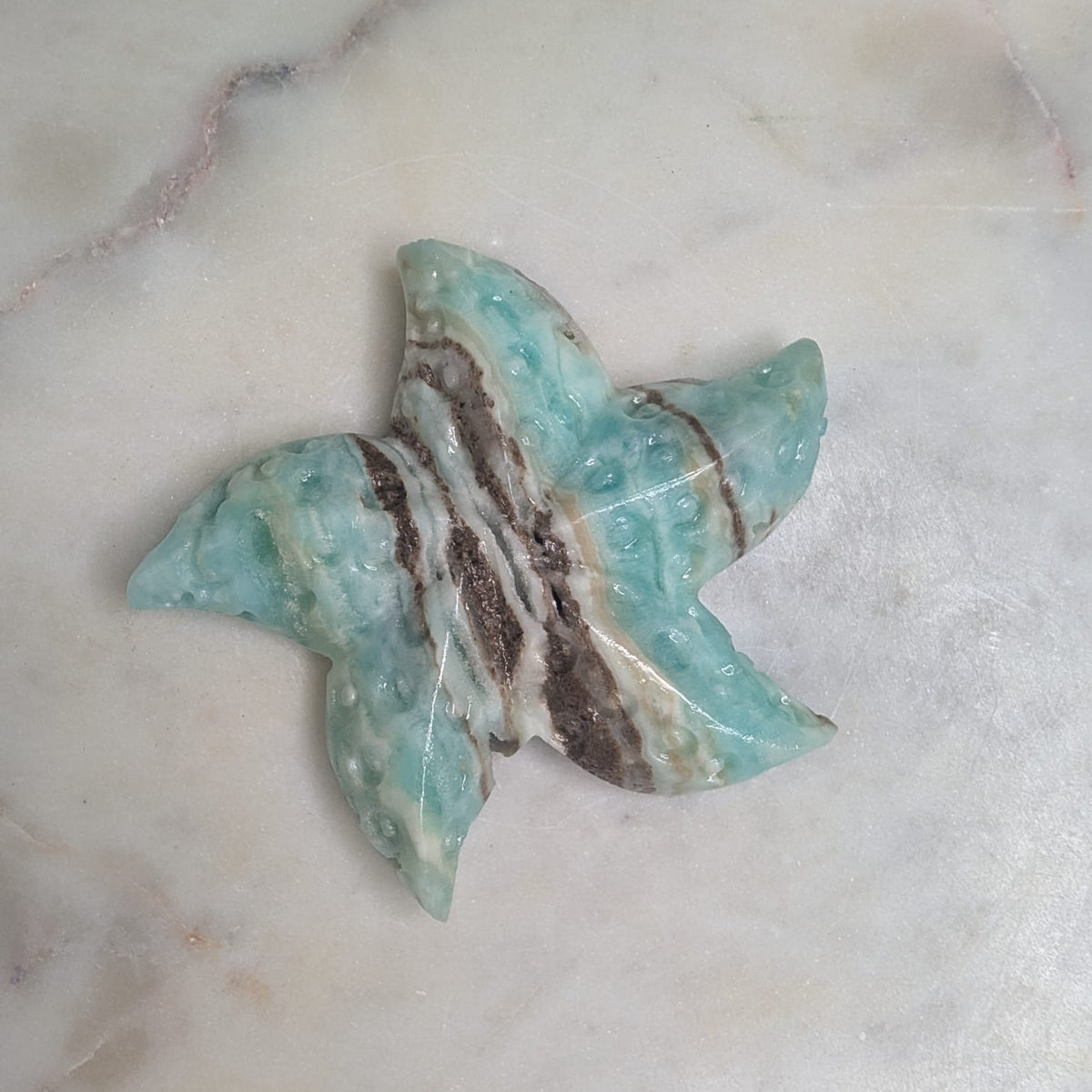 Blue Aragonite Starfish