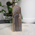 Agate Obelisk with Gold Edge