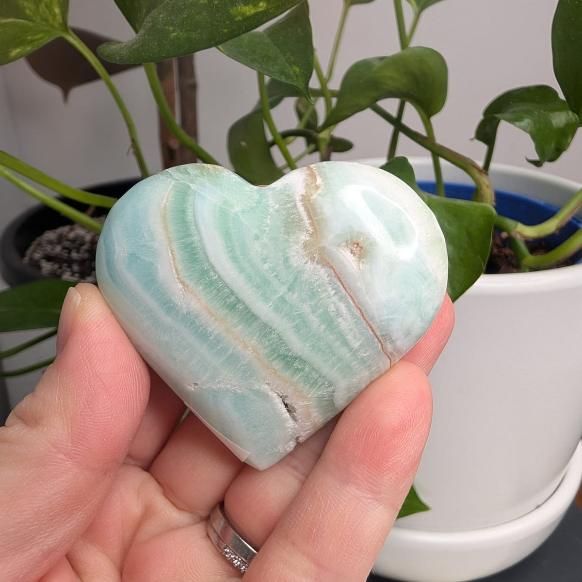 Caribbean Calcite Heart