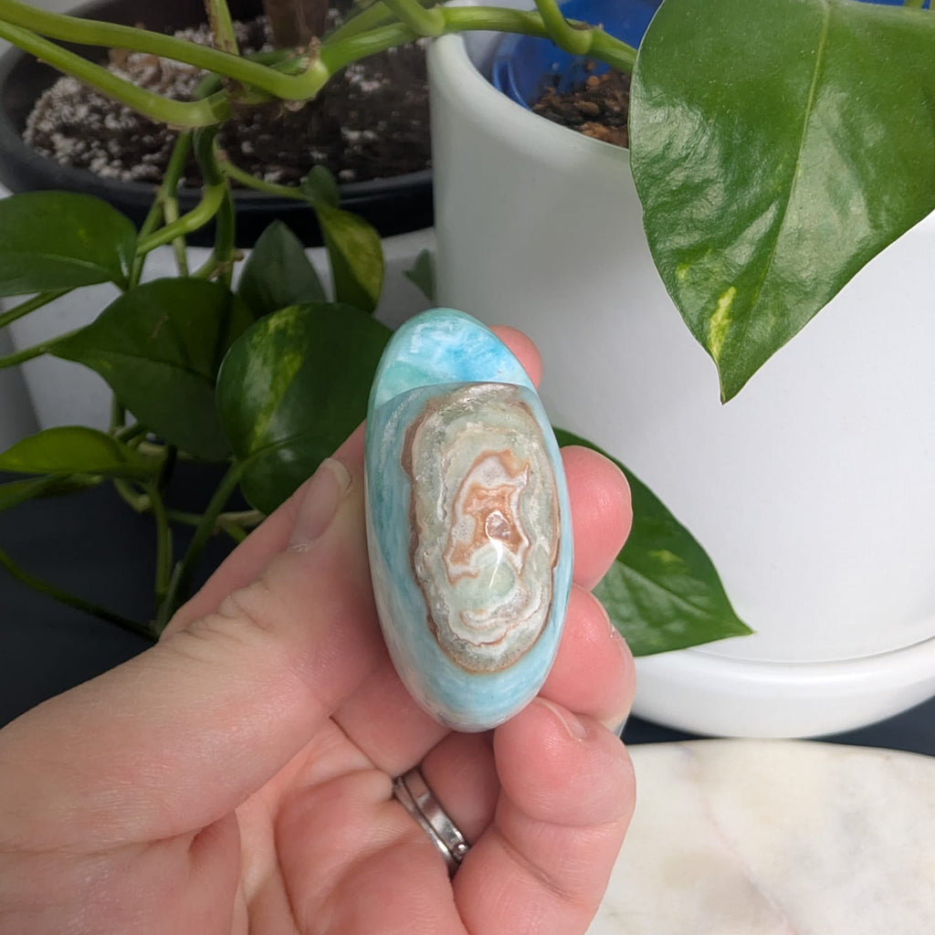 Blue Aragonite Heart