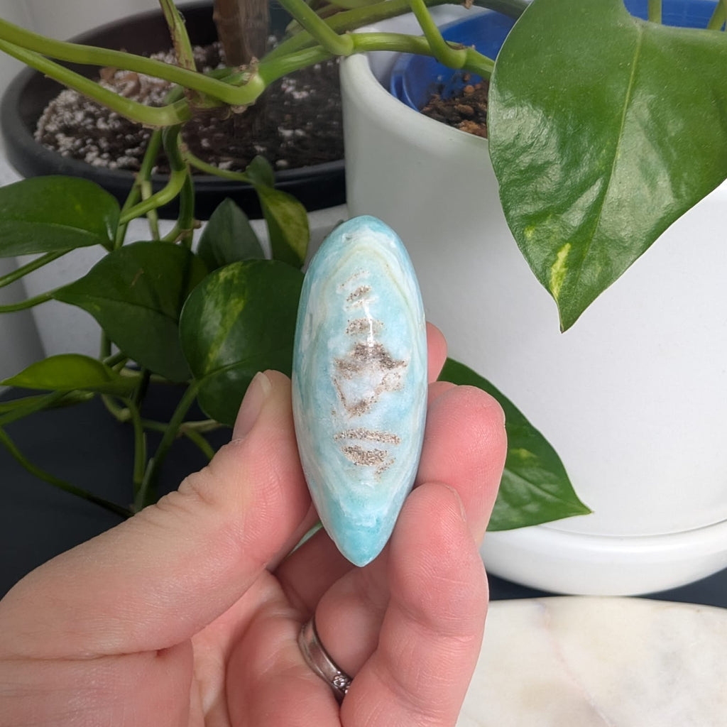 Blue Aragonite Heart