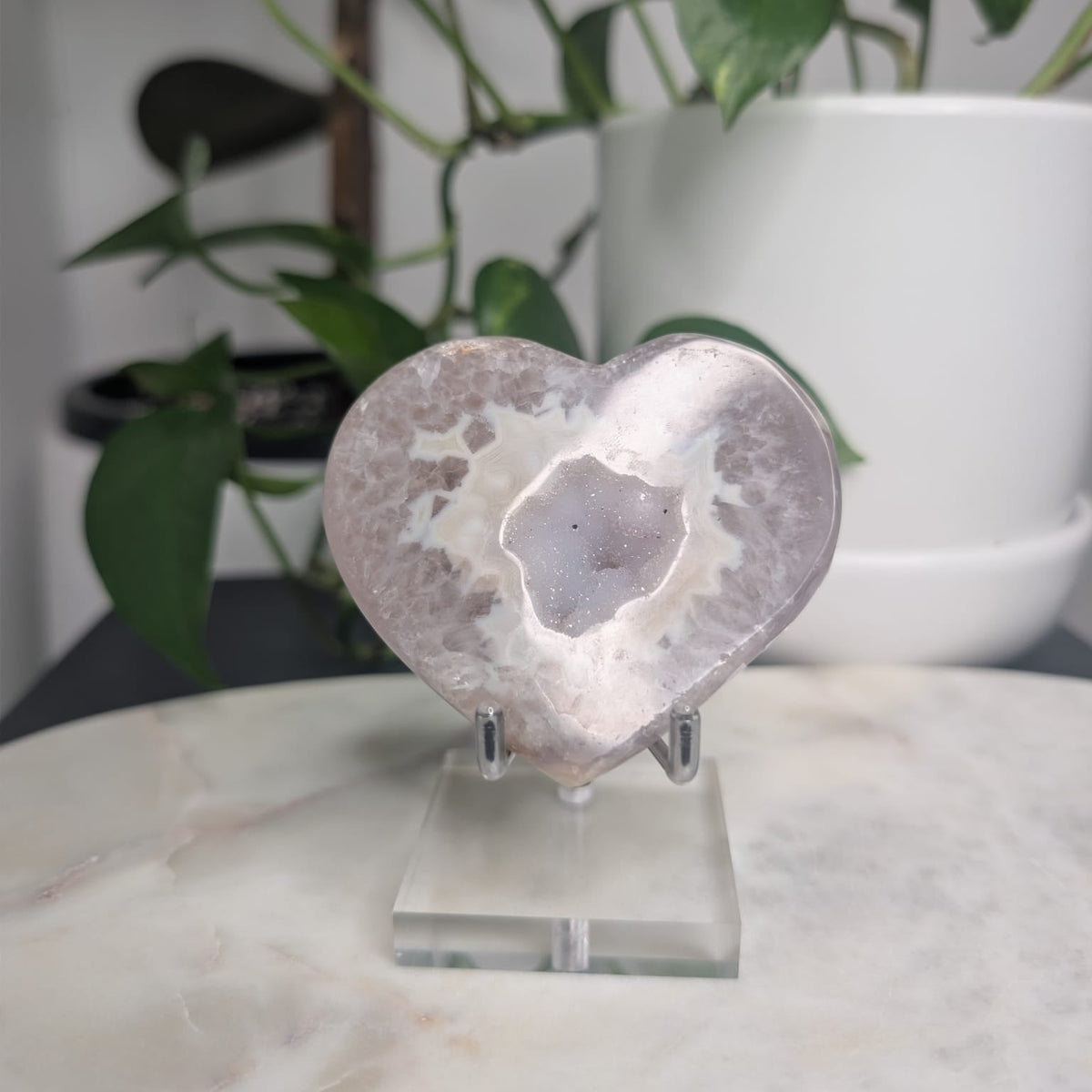 Druzy Agate Heart