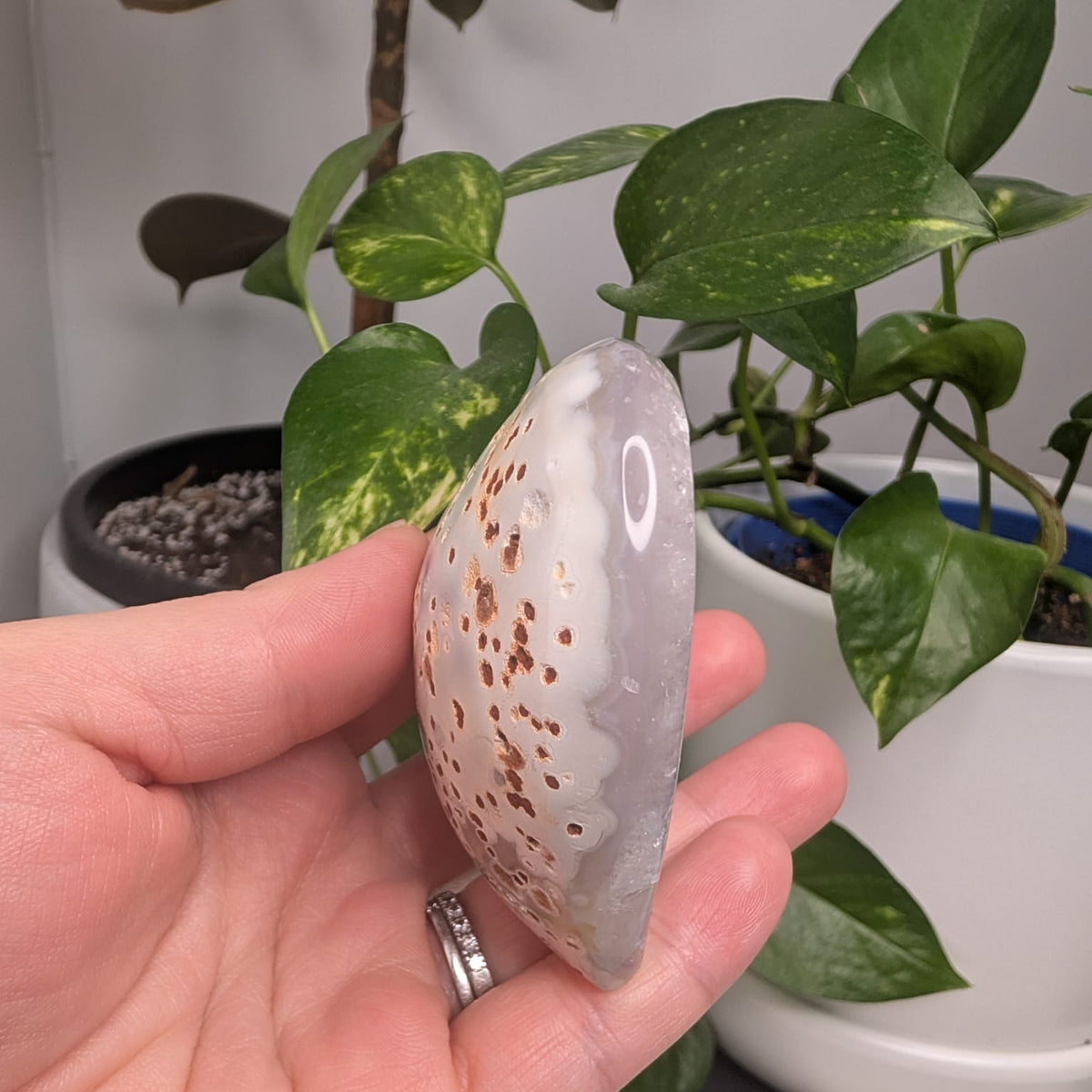 Druzy Agate Heart