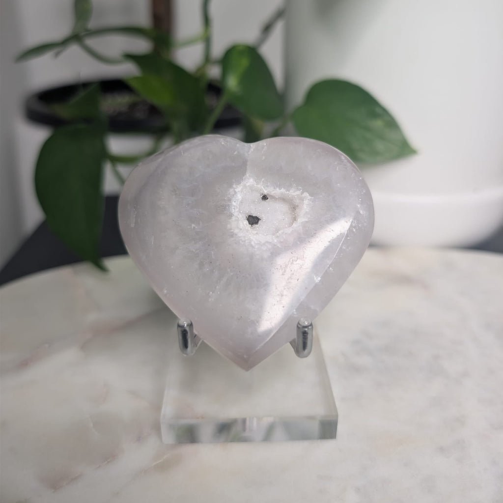 Druzy Agate Heart