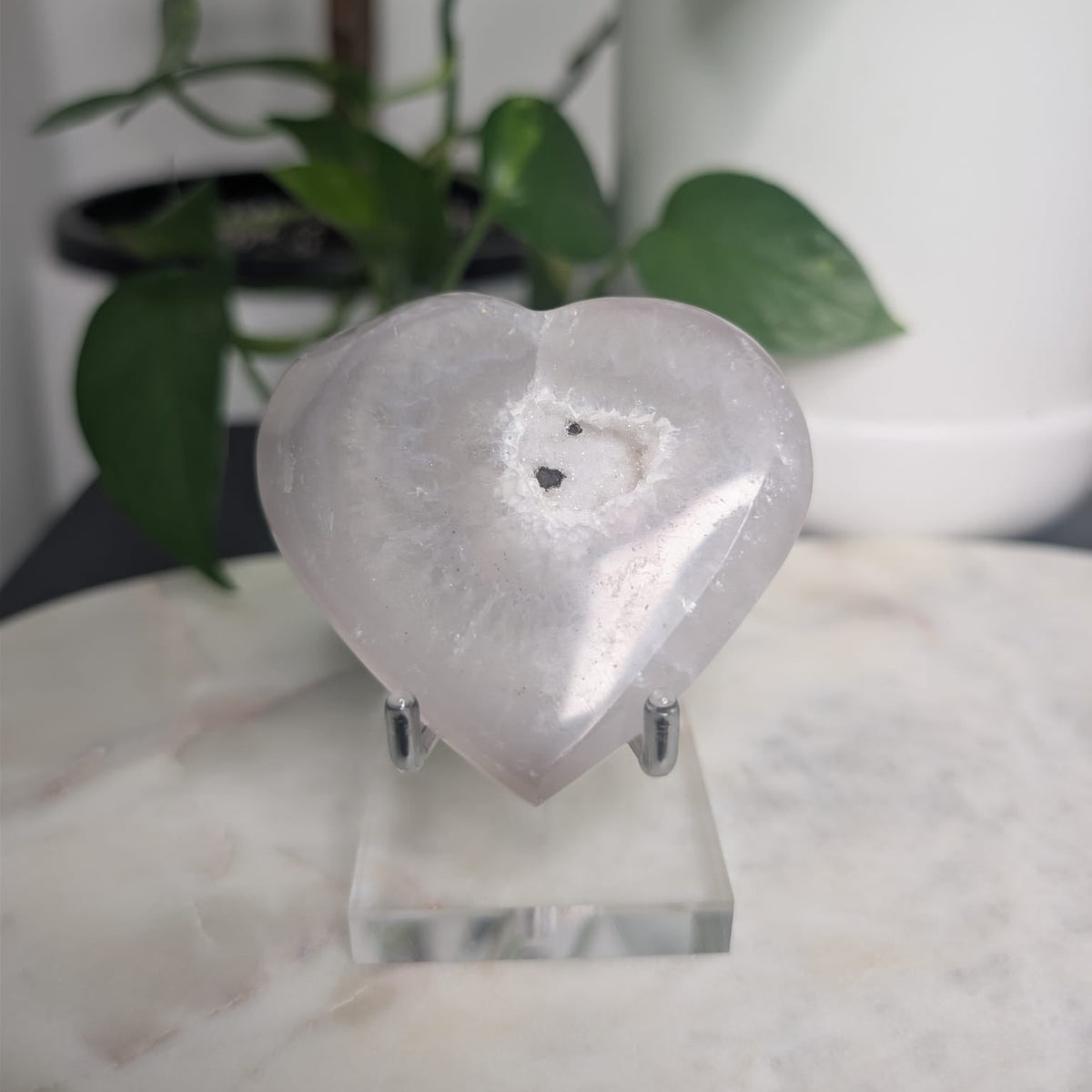 Druzy Agate Heart