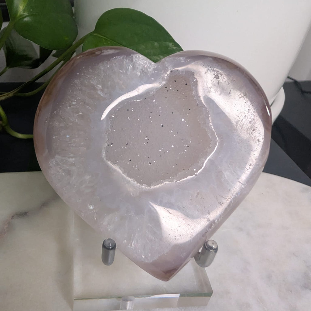 Druzy Agate Heart