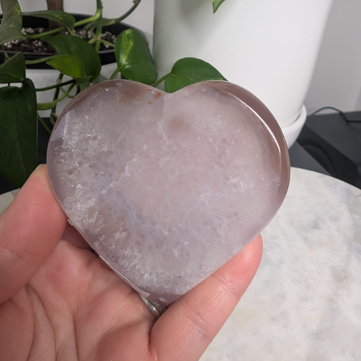 Druzy Agate Heart