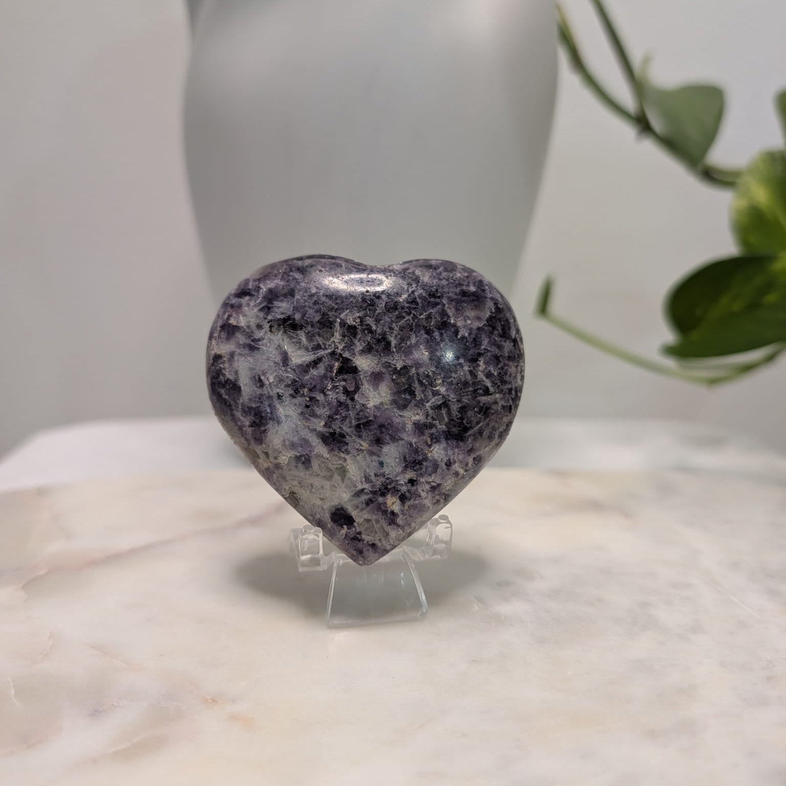 Lepidolite Heart