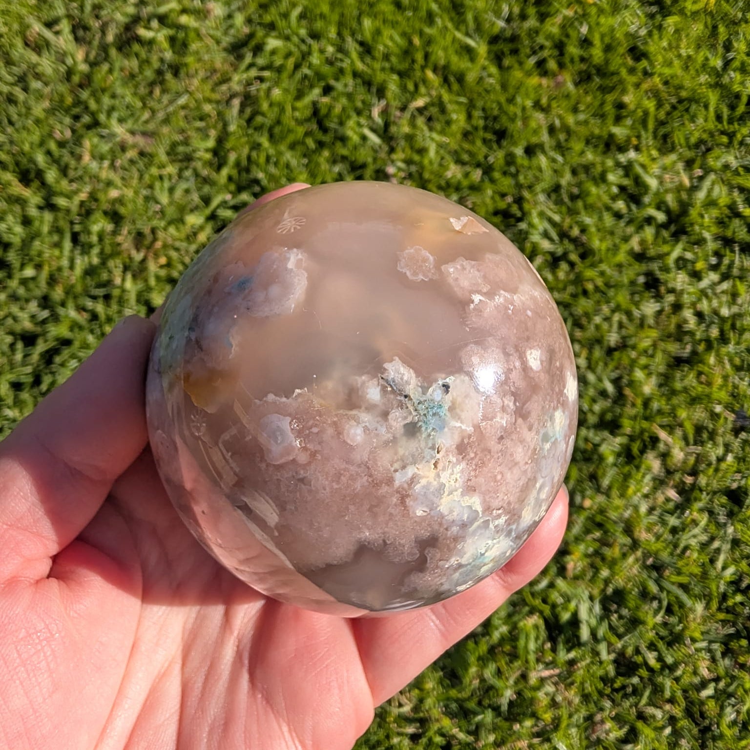 Flower Agate Sphere