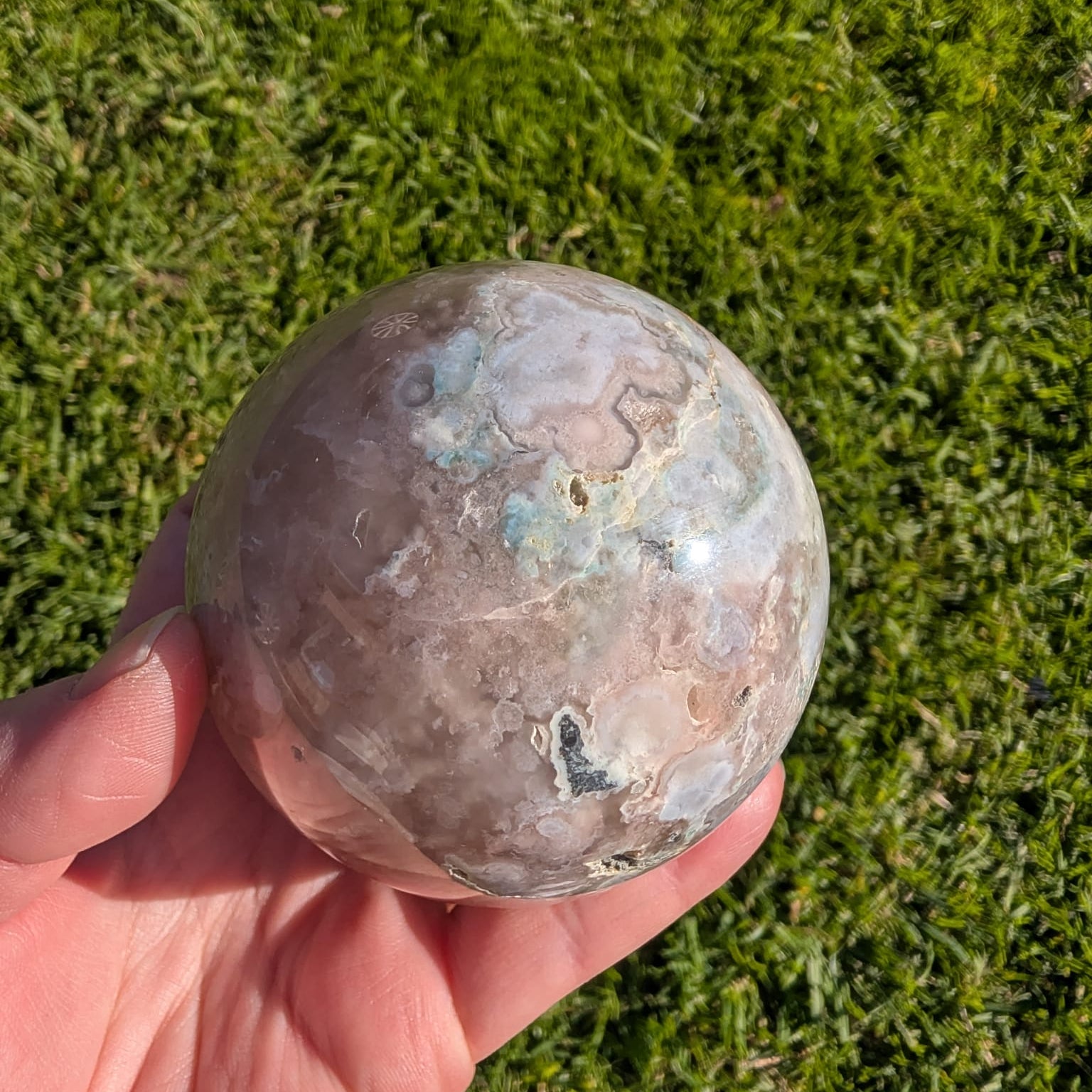 Flower Agate Sphere