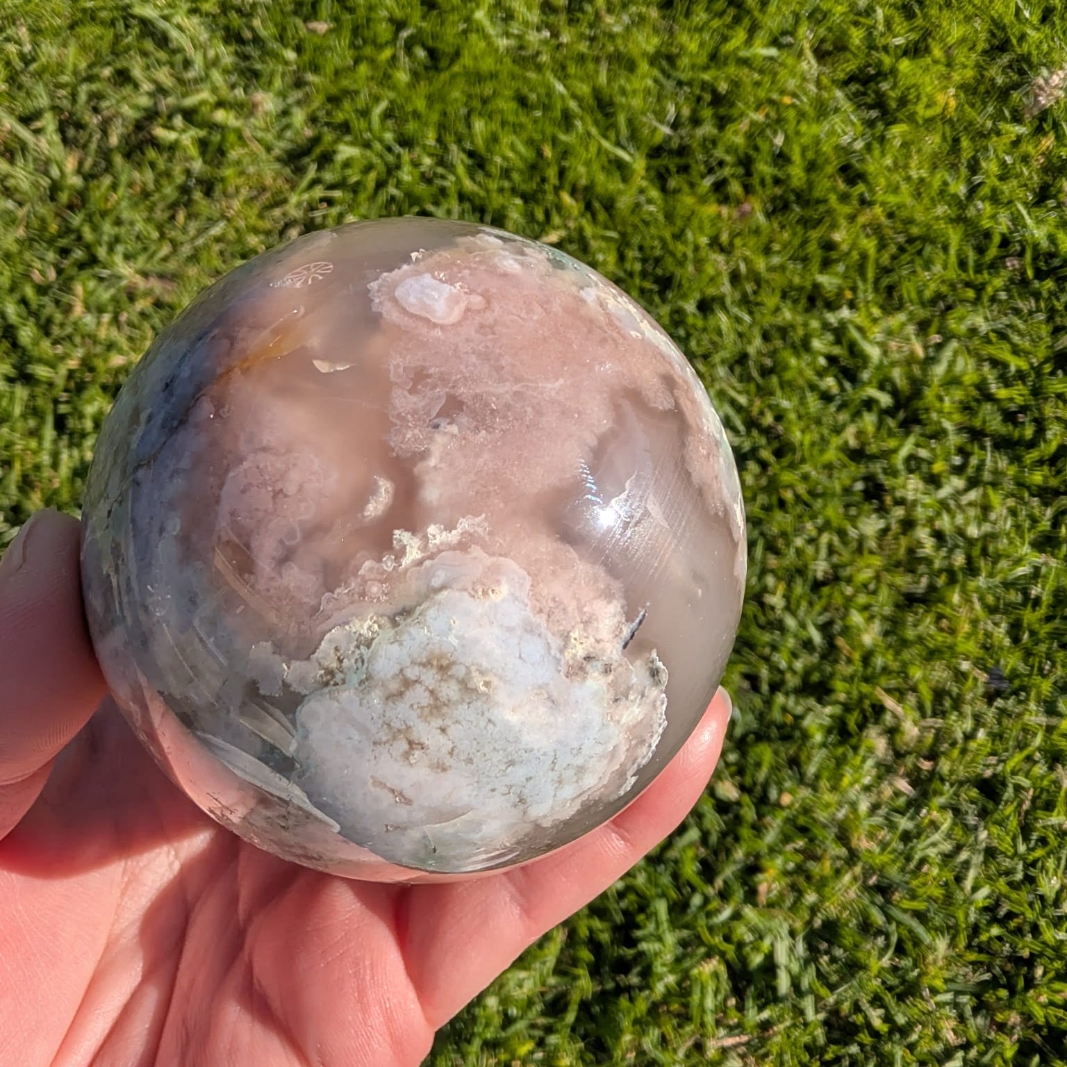 Flower Agate Sphere