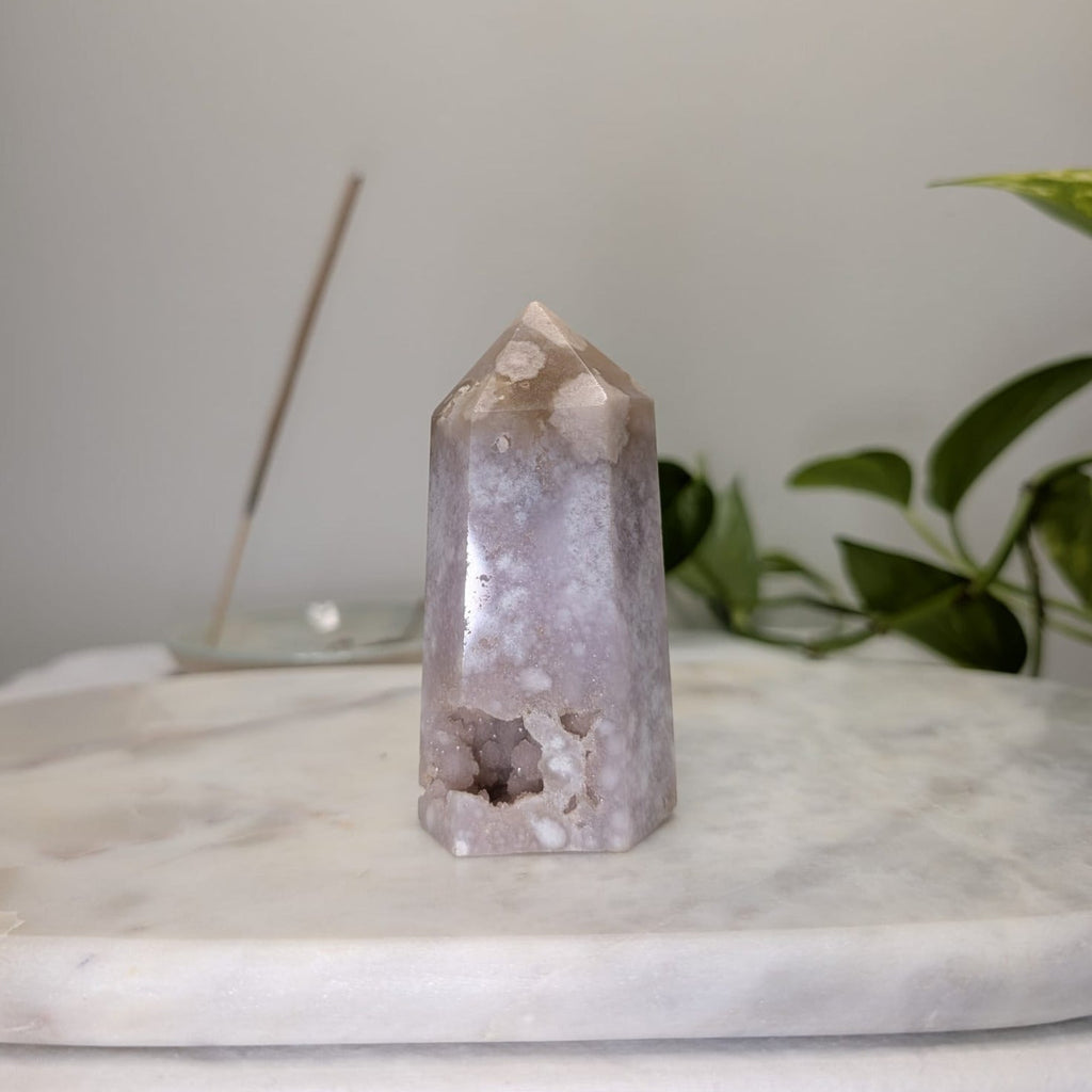 Pink Amethyst Agate Tower