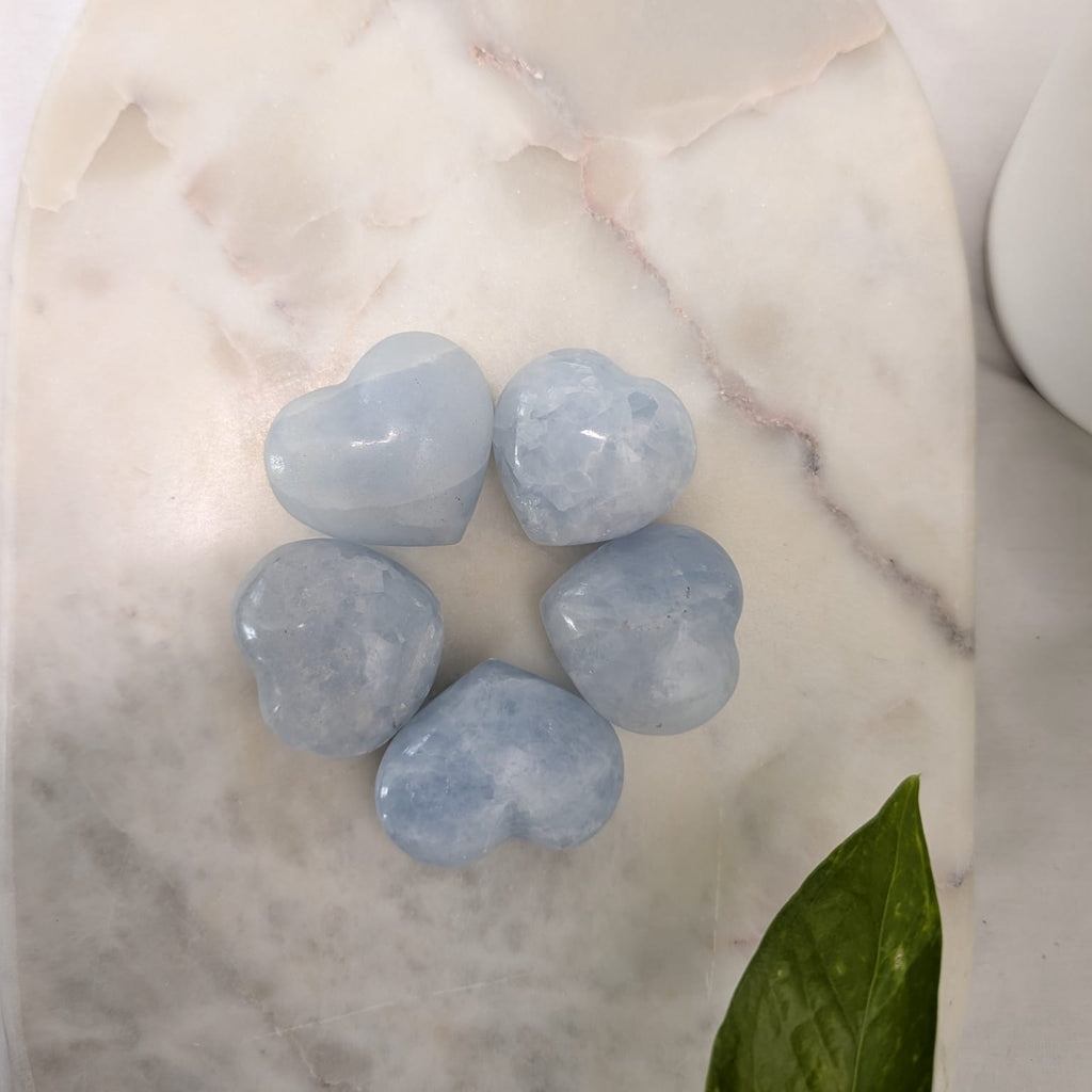 Blue Calcite Mini Hearts