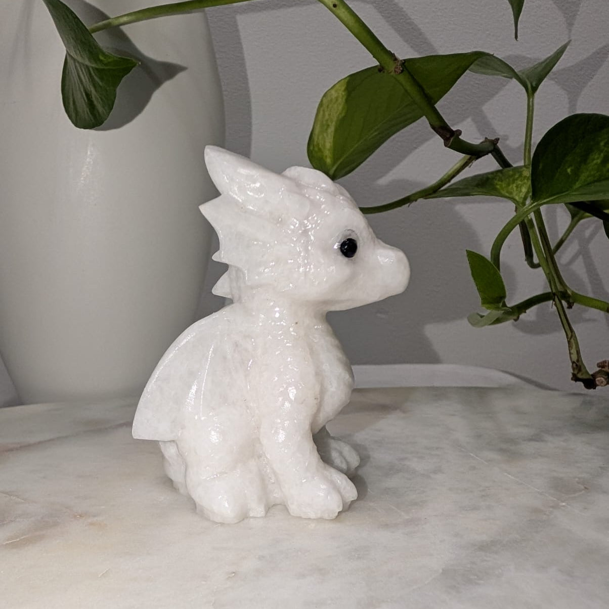 White Calcite Dragon