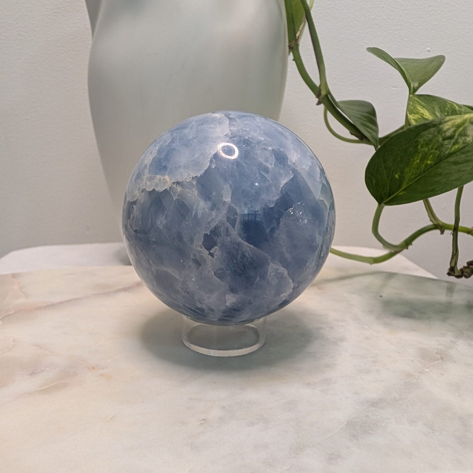 Blue Calcite Sphere