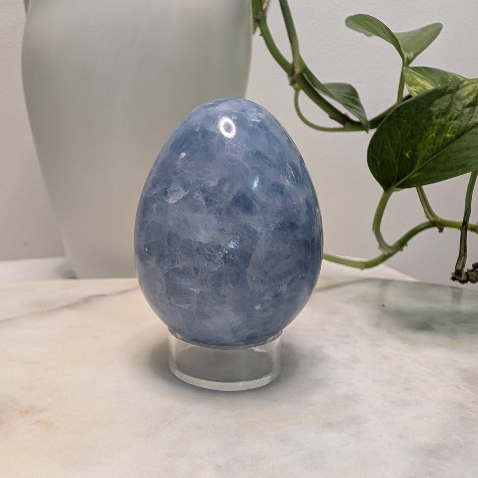 Blue Calcite Egg