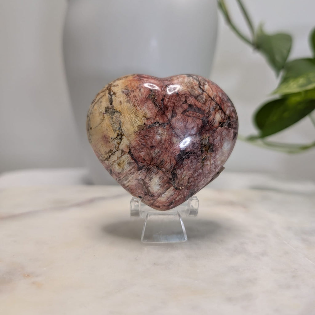 Red Feldspar Heart