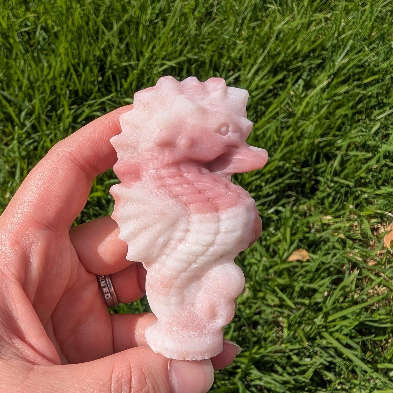 Pink Opal Seahorse