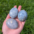 Blue Quartz Palm Stone