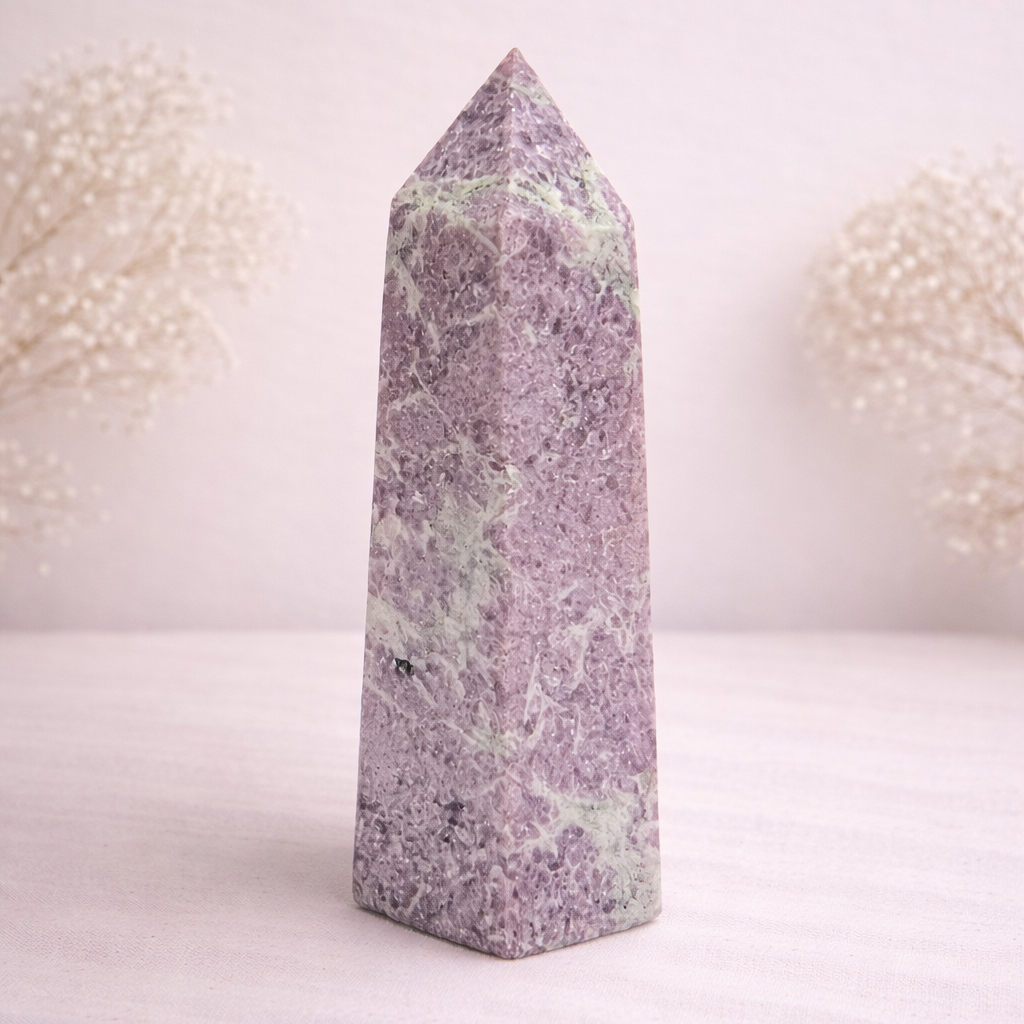 Lavender Lepidolite Obelisk