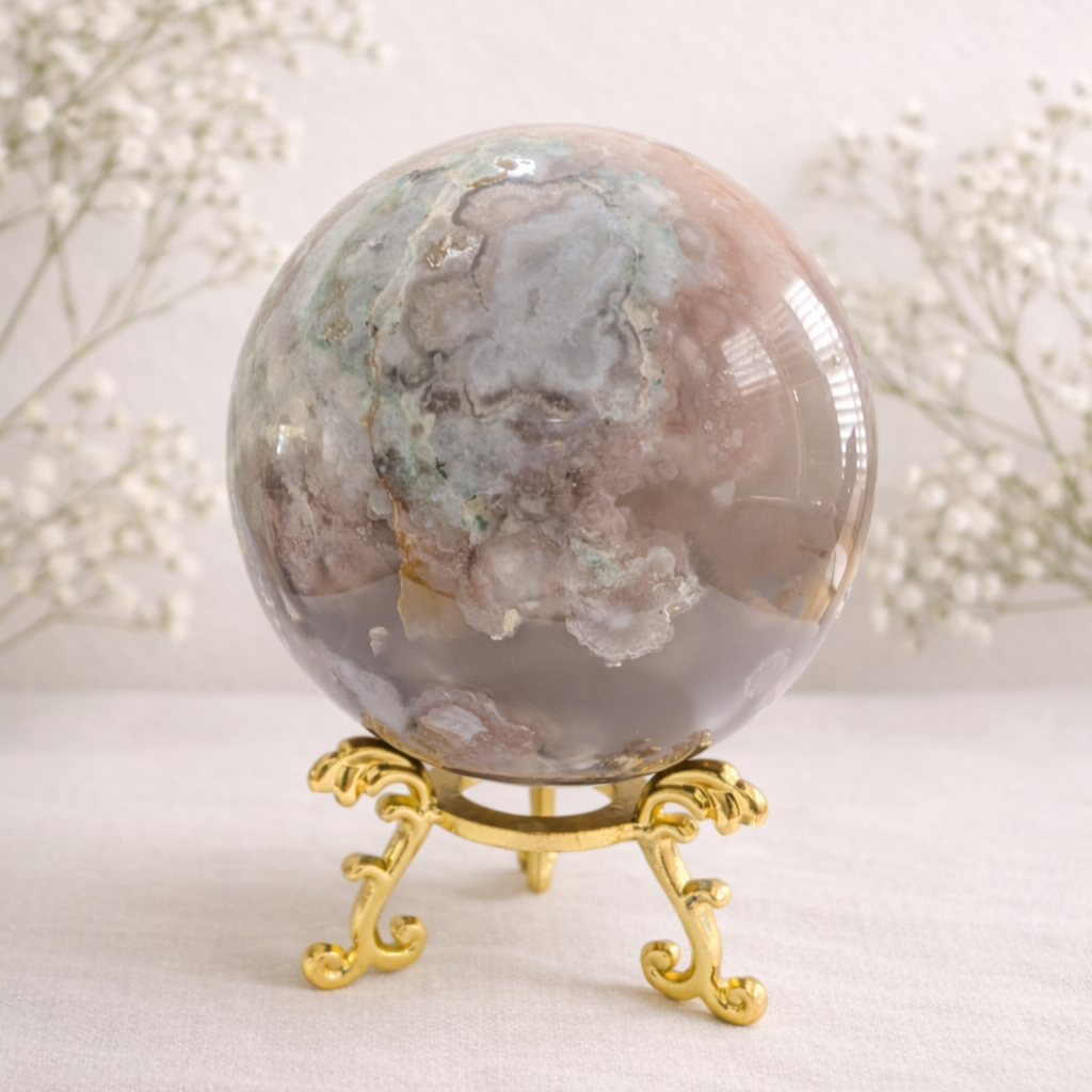 Flower Agate Sphere