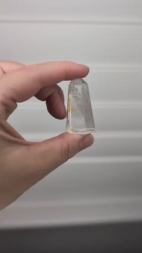 Clear Quartz with Golden Healer Point