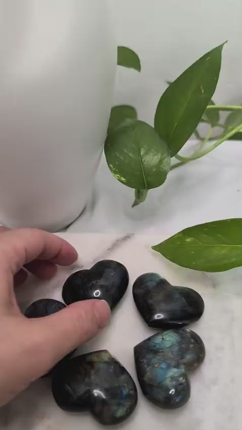 Labradorite Mini Hearts