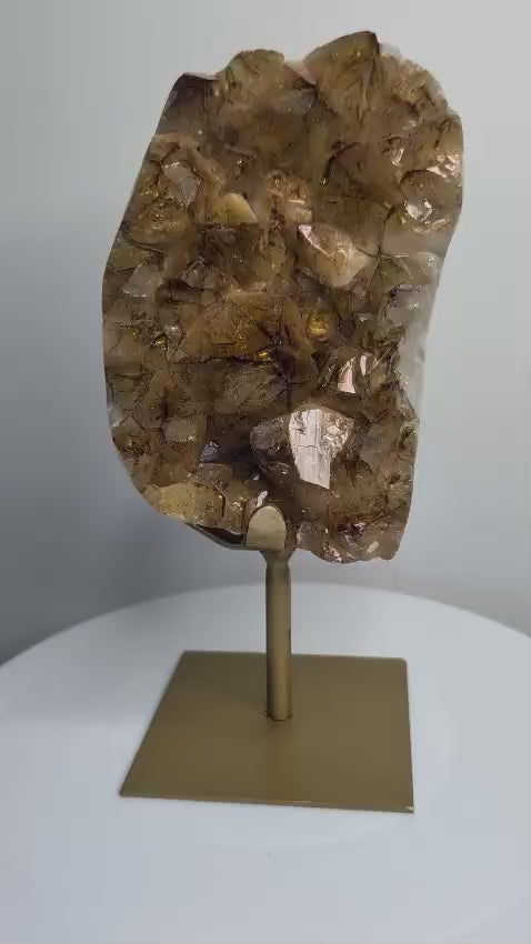 Polished Citrine on Stand