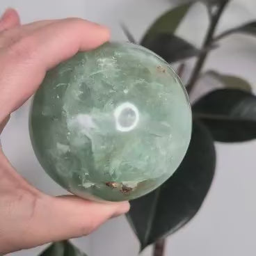 Green Fluorite Sphere