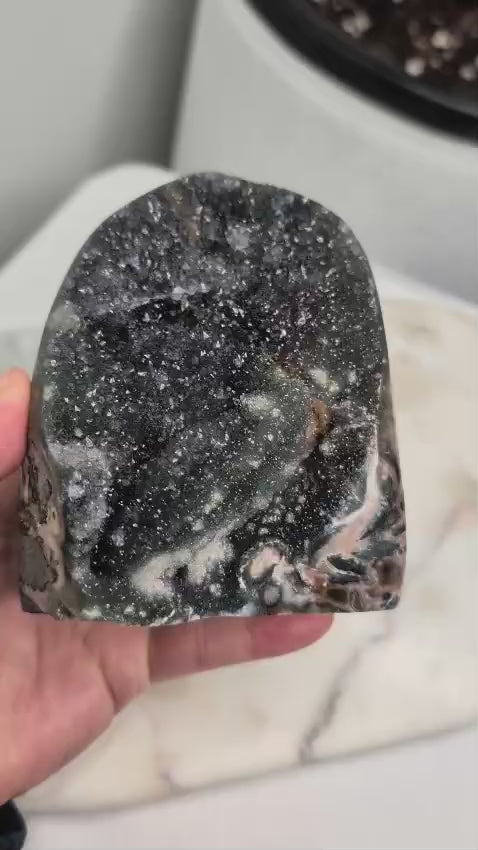 Rainbow Amethyst Cut base- Black