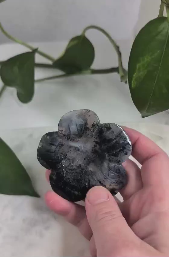 Moss Agate Flower