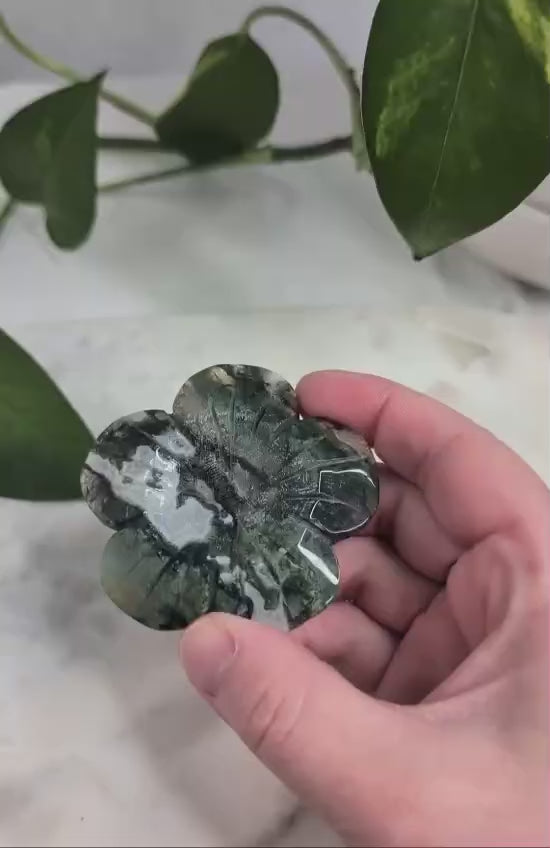 Moss Agate Flower