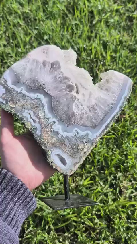 Agate & Quartz Freeform on Stand