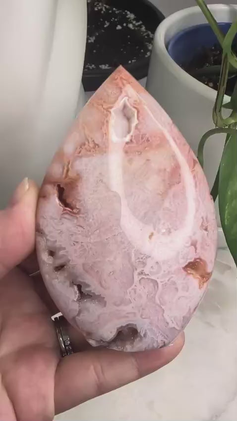 Pink Plume Agate Flame