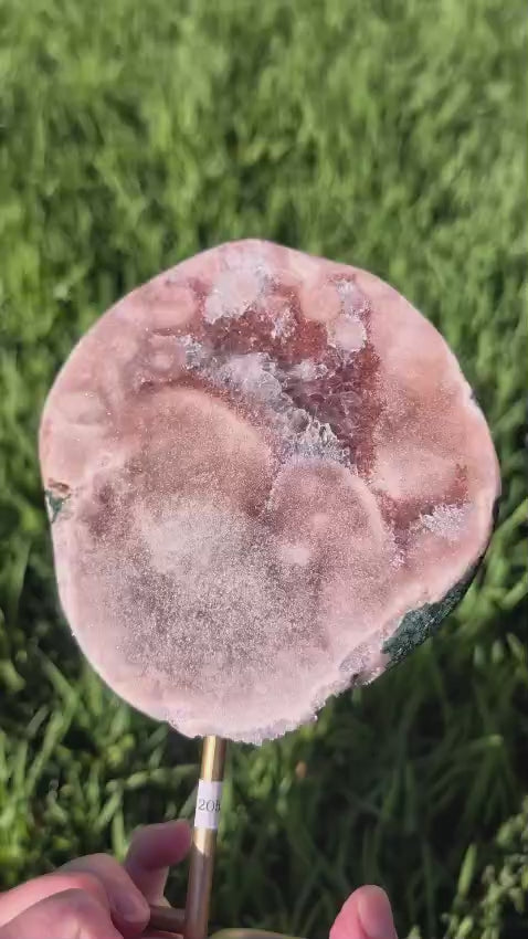 Pink Amethyst Slab on Stand