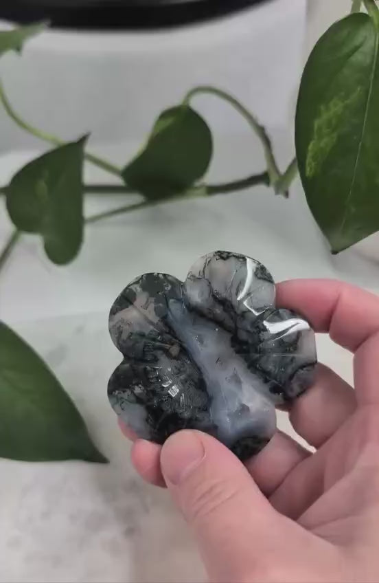 Moss Agate Flower