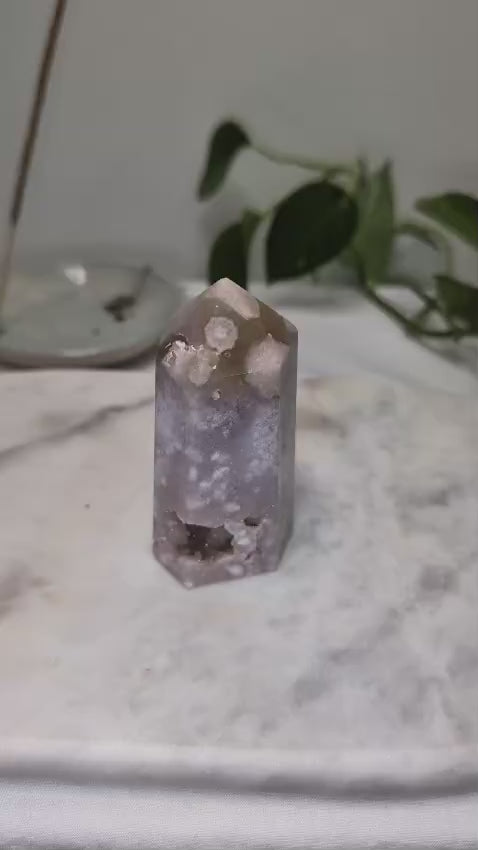 Pink Amethyst Agate Tower