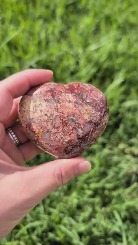 Red Feldspar Heart