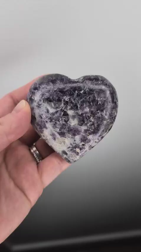 Lepidolite Heart