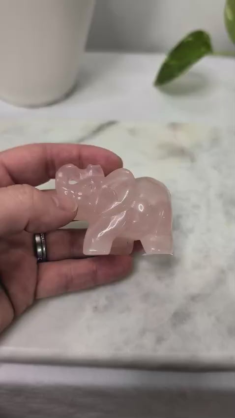 Rose Quartz Elephant