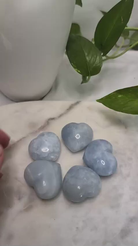 Blue Calcite Mini Hearts