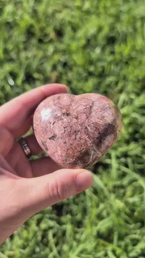 Red Feldspar Heart